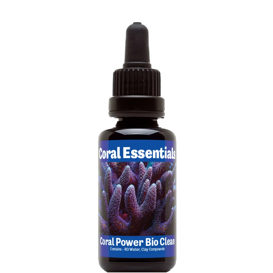 Bottle of Coral Essentials Coral Power Bio Clean 50mL marine aquarium supplement