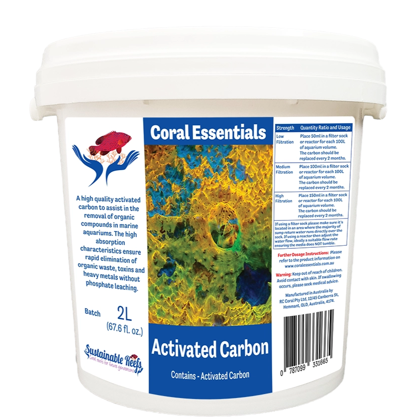 Bucket of Coral Essentials Activated Carbon marine aquarium supplement