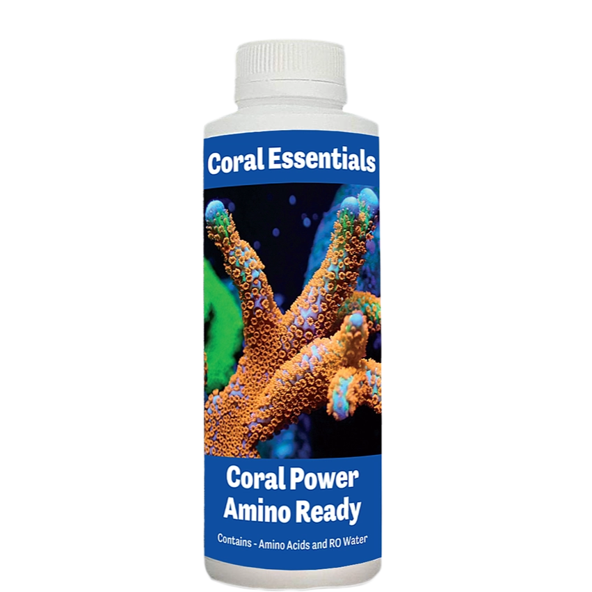 Bottle of Coral Essentials Coral Power Amino Ready 500mL marine aquarium supplement