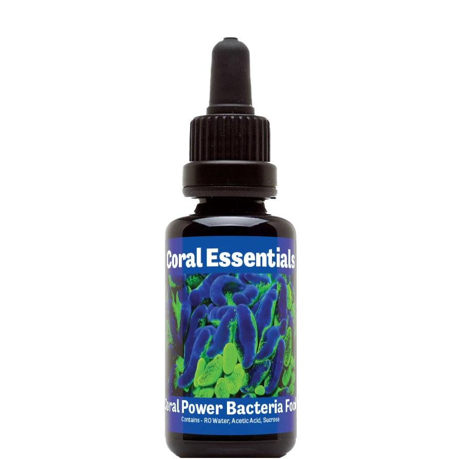 Bottle of Coral Essentials Coral Power Bacteria Food 50mL marine aquarium supplement