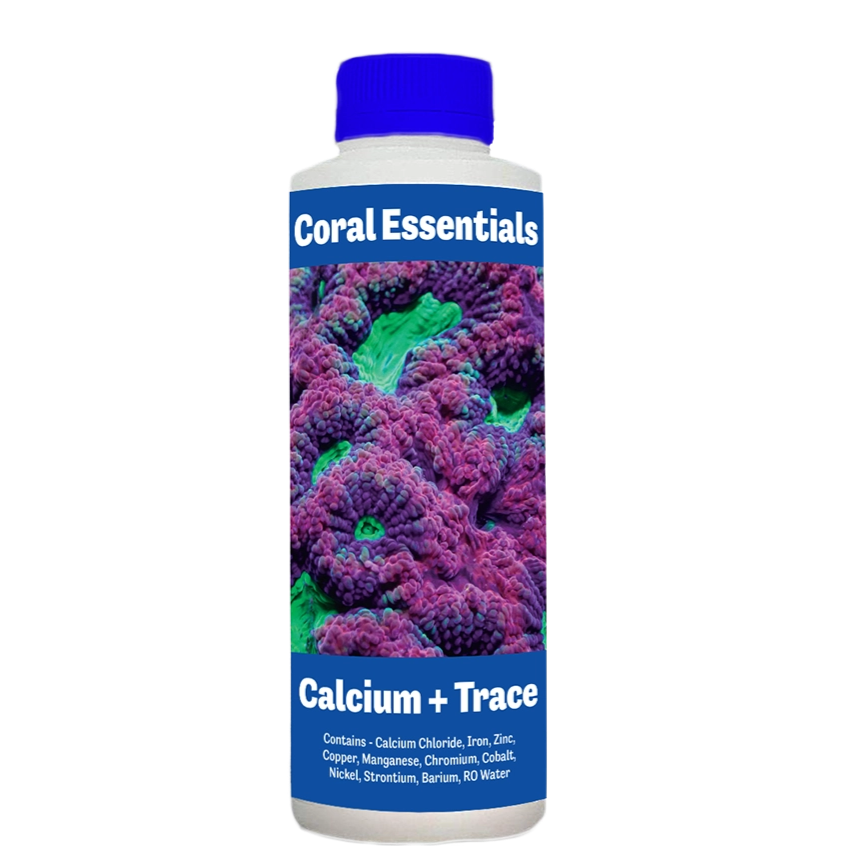 Bottle of Coral Essentials Calcium + Trace 500mL marine aquarium supplement