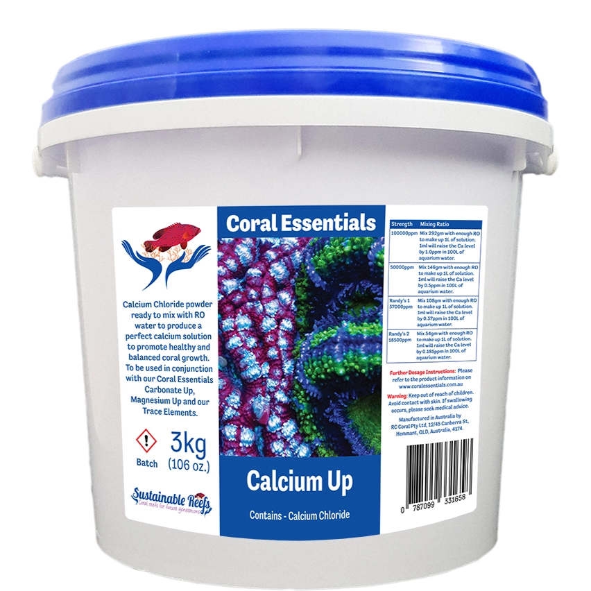 Bucket of Coral Essentials Calcium Up marine aquarium supplement