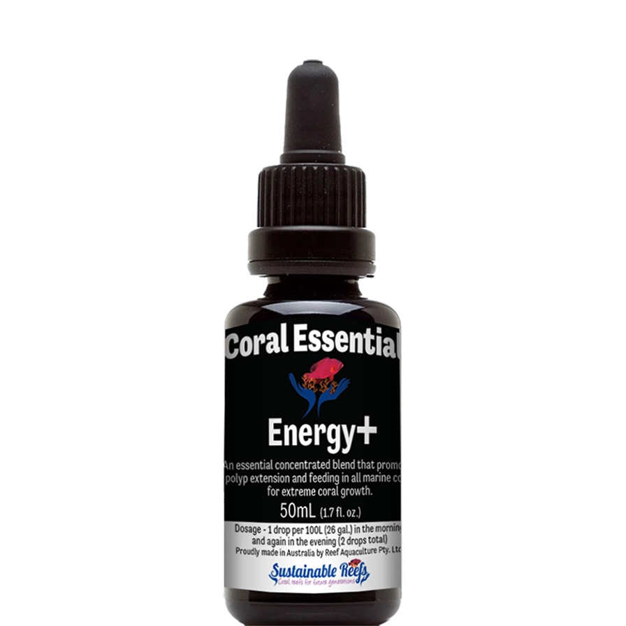 Bottle of Coral Essentials Energy+ marine aquarium supplement