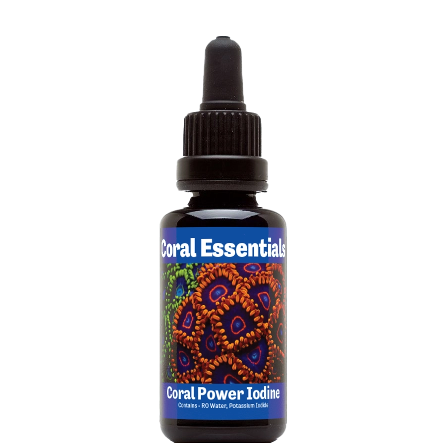 Bottle of Coral Essentials Coral Power Iodine 50mL marine aquarium supplement