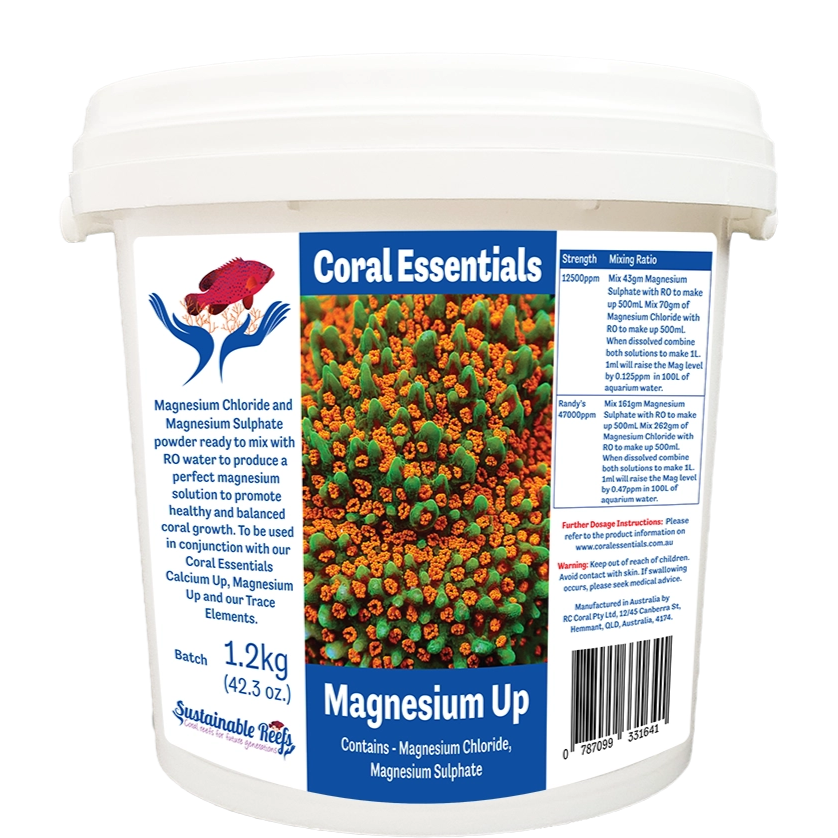 Bucket of Coral Essentials Magnesium Up marine aquarium supplement