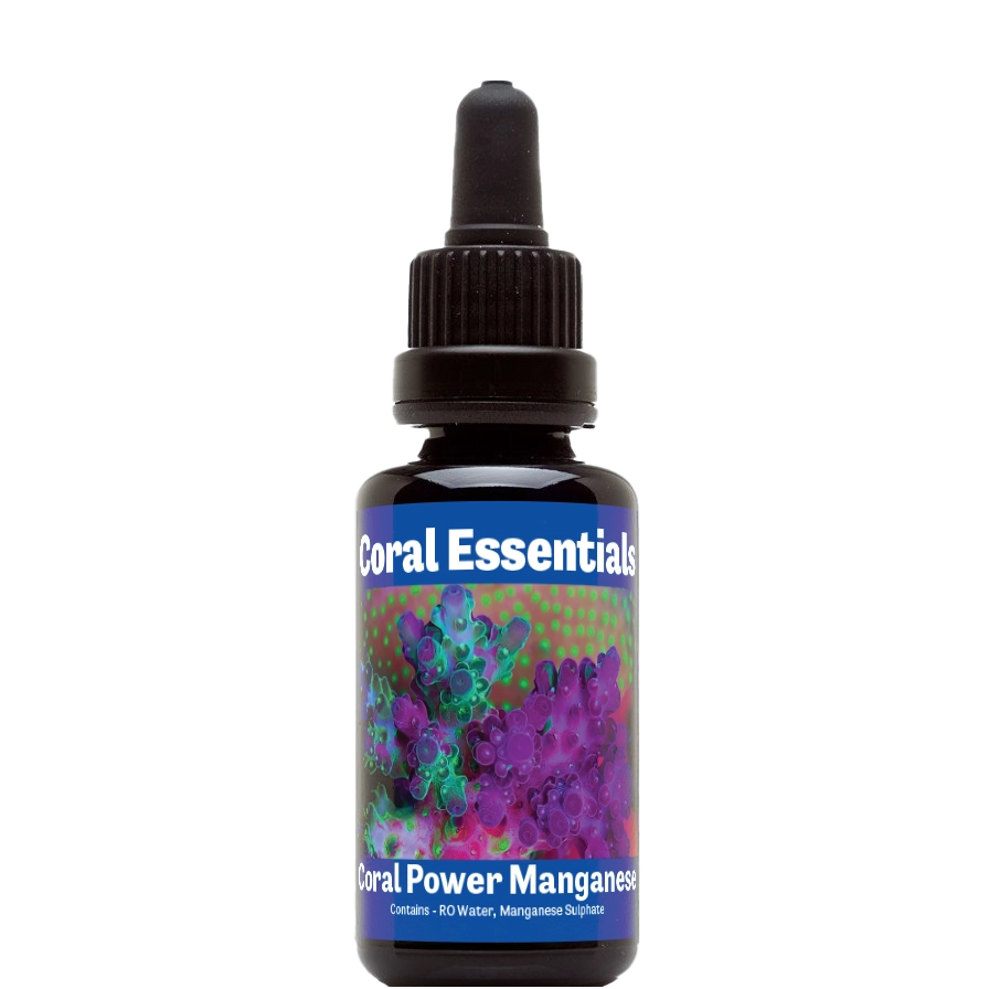 Bottle of Coral Essentials Coral Power Manganese 50mL marine aquarium supplement