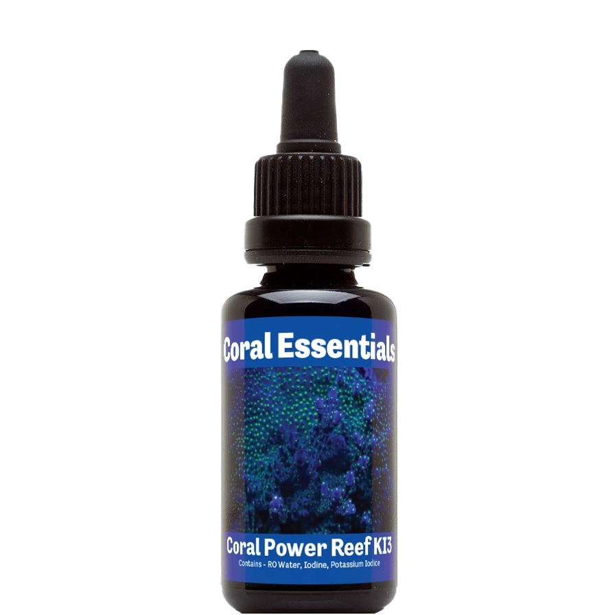 Bottle of Coral Essentials Coral Power Reef KI3 50mL marine aquarium supplement