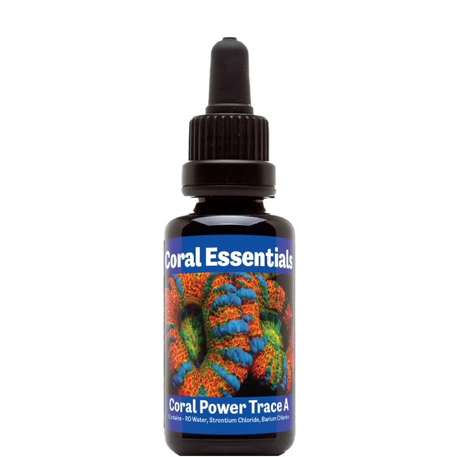 Bottle of Coral Essentials Coral Power Trace A 50mL marine aquarium supplement