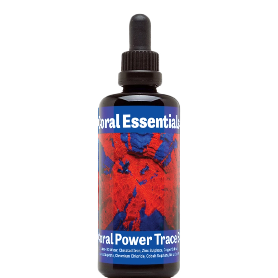 Bottle of Coral Essentials Coral Power Trace B 100mL marine aquarium supplement