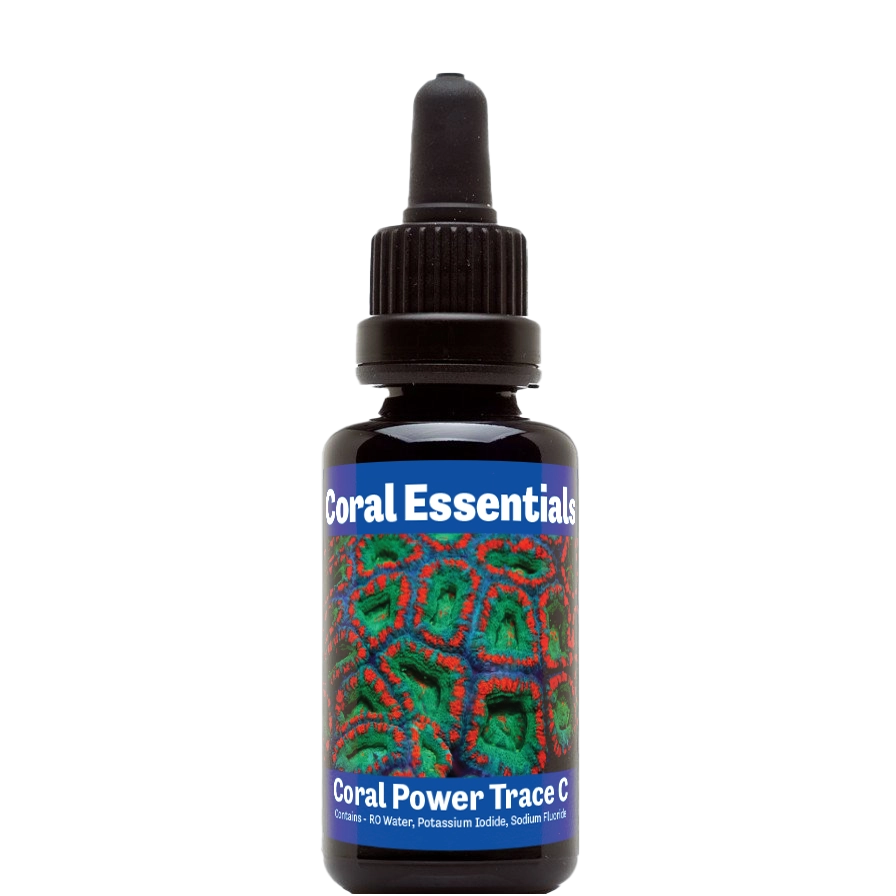 Bottle of Coral Essentials Coral Power Trace C 50mL marine aquarium supplement