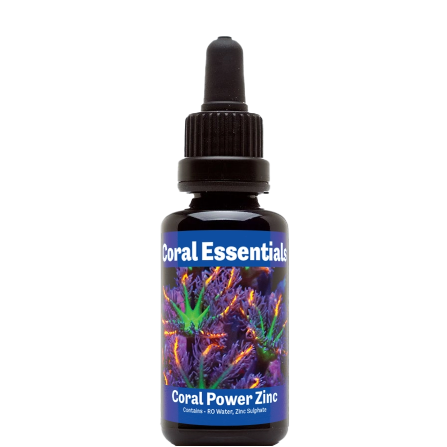 Bottle of Coral Essentials Coral Power Zinc 50mL marine aquarium supplement